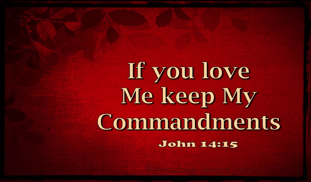 John 14:15 In You Love Me Keep My Commandments (gold)